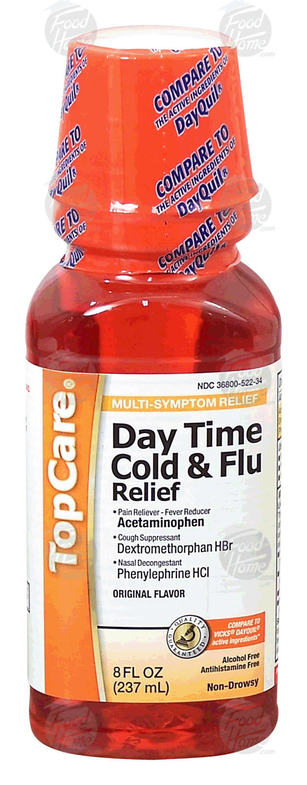 Top Care  day time cold & flu relief, acetaminophen, pain reliever - fever reducer, original flavor Full-Size Picture